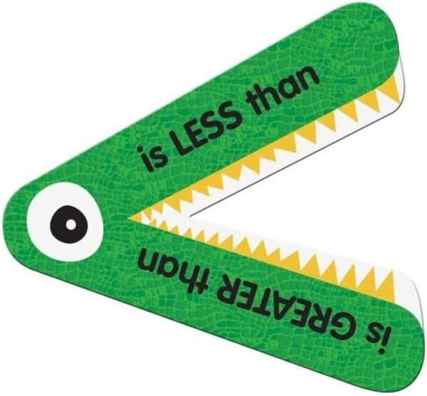 Really Good Stuff Greater Than or Less Than Student Manipulatives - Set of 12 Gators